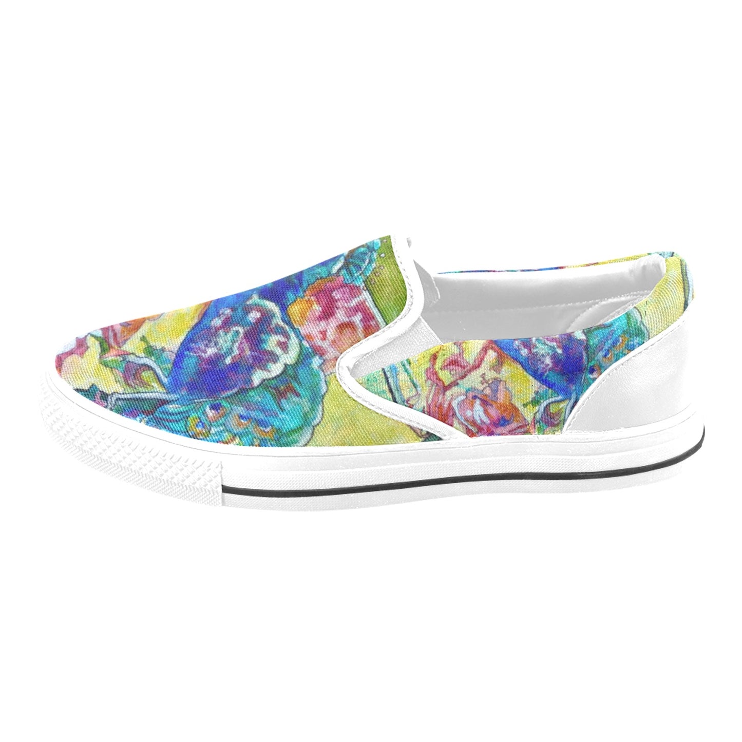 Batik Peacock Men's shoes Slip-on Canvas