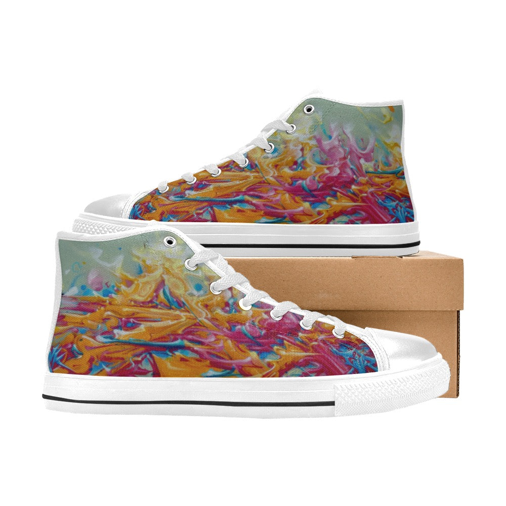 Graffiti Mens Shoes High Top Canvas