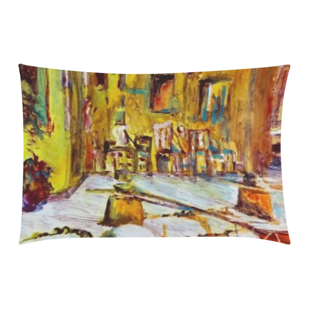 Home-French Riviera 3-Piece Bedding Set (1 Duvet Cover 86"x70"; 2 Pillowcases 20"x30")(One Side)