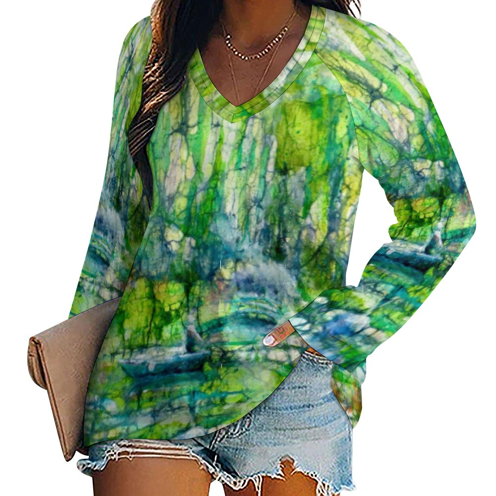 Ladies Shirt Monet's Garden Batik