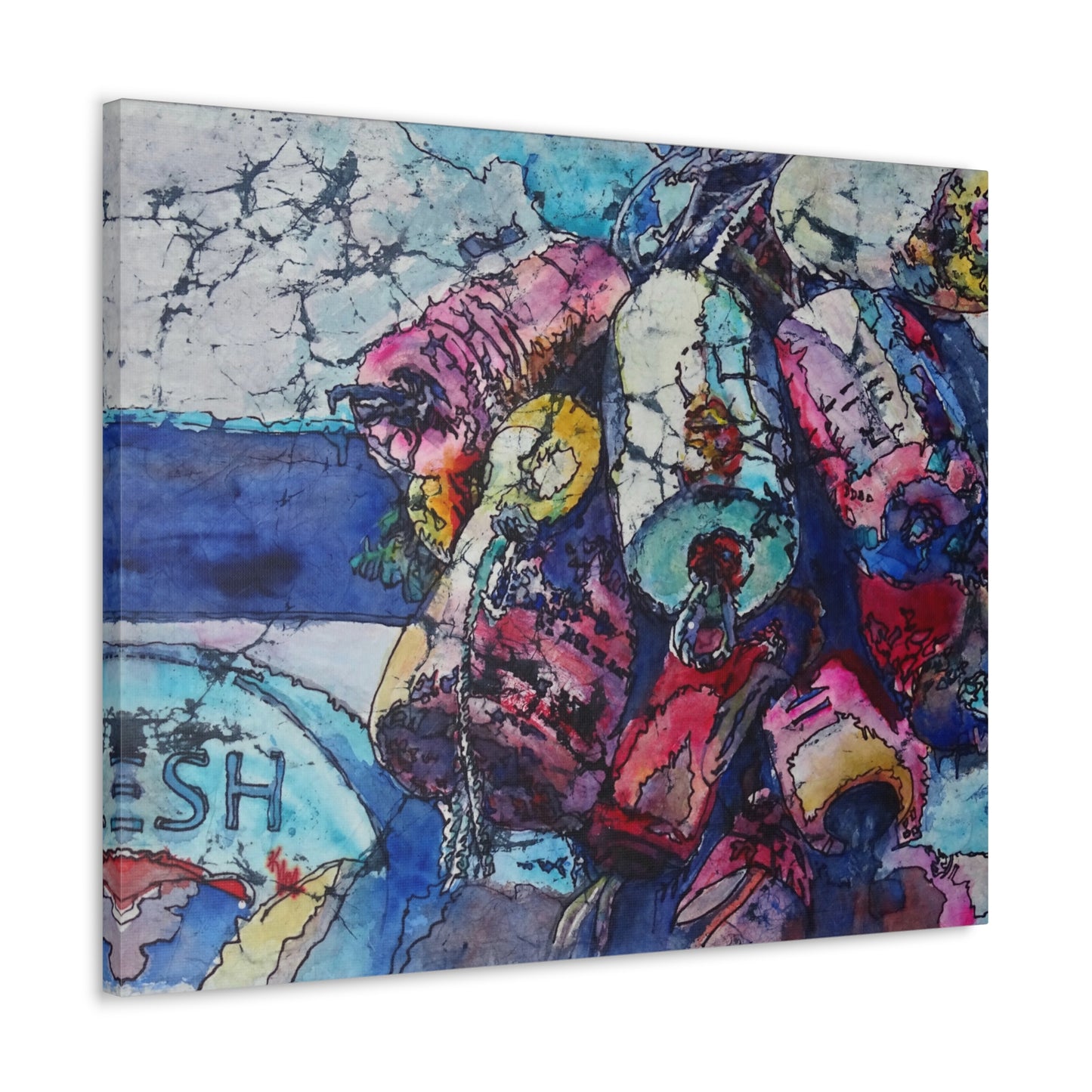 Canvas Gallery Wraps Nautical Batik Buoys