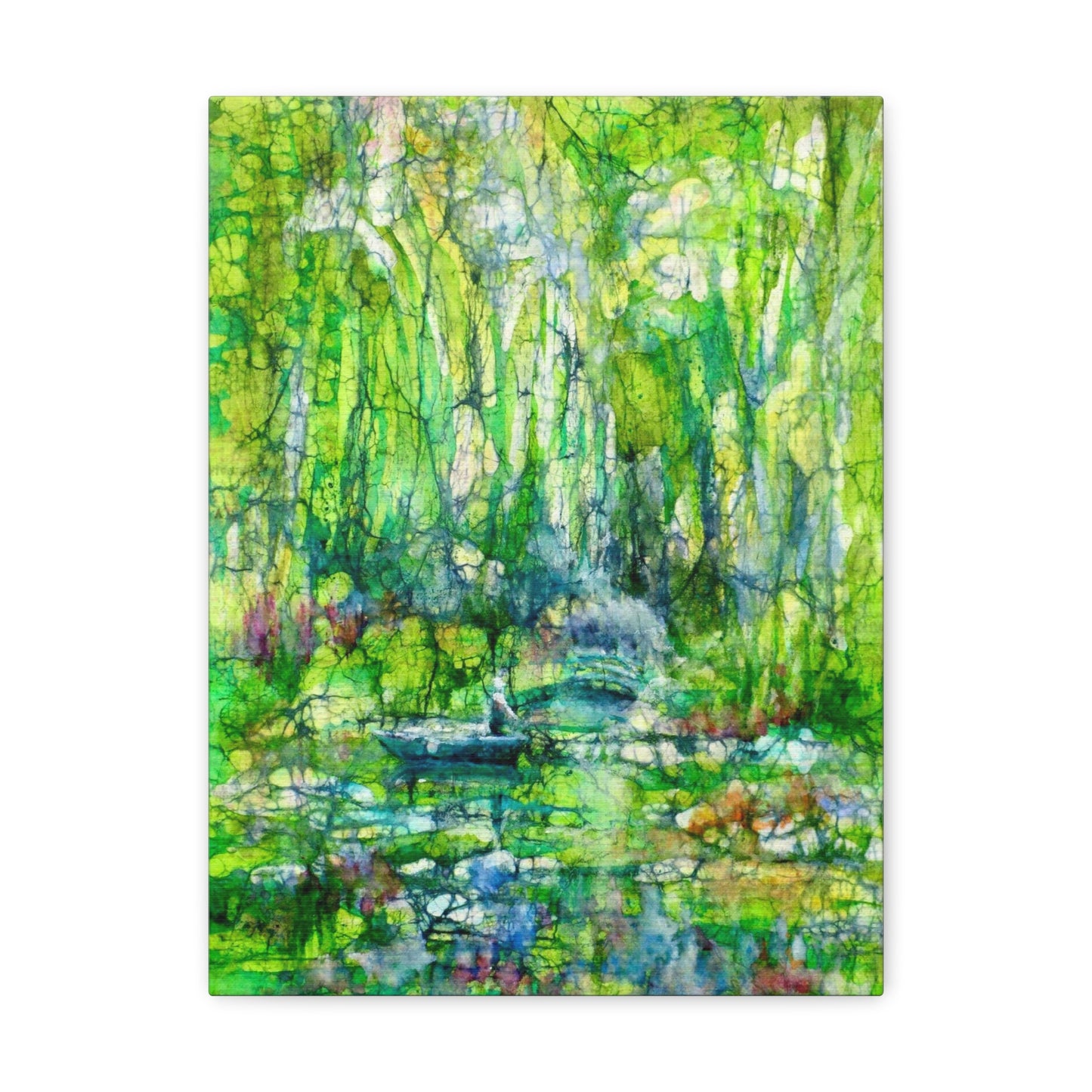 Canvas Gallery Wraps Fauna Batik Monet’s Garden