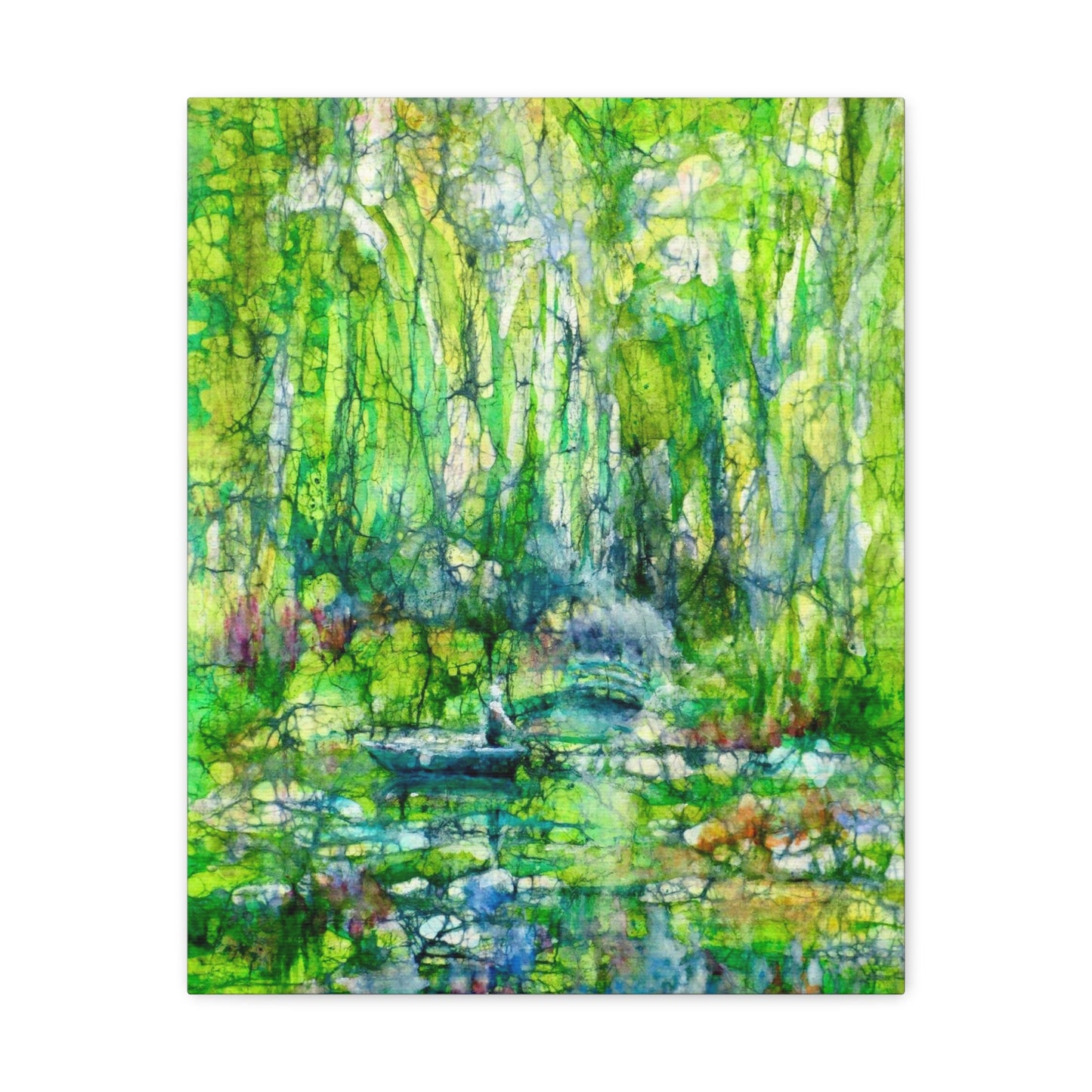 Canvas Gallery Wraps Fauna Batik Monet’s Garden