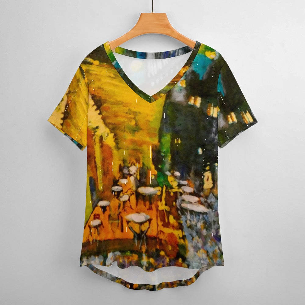 Van Gogh Ladies Shirt V-Neck Loose SS