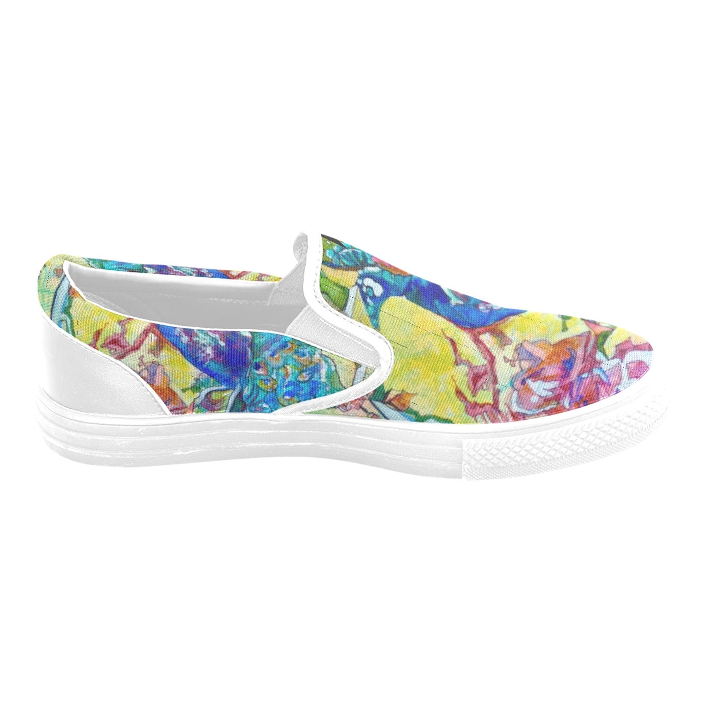 Batik Peacock ladies shoes Slip-on canvas