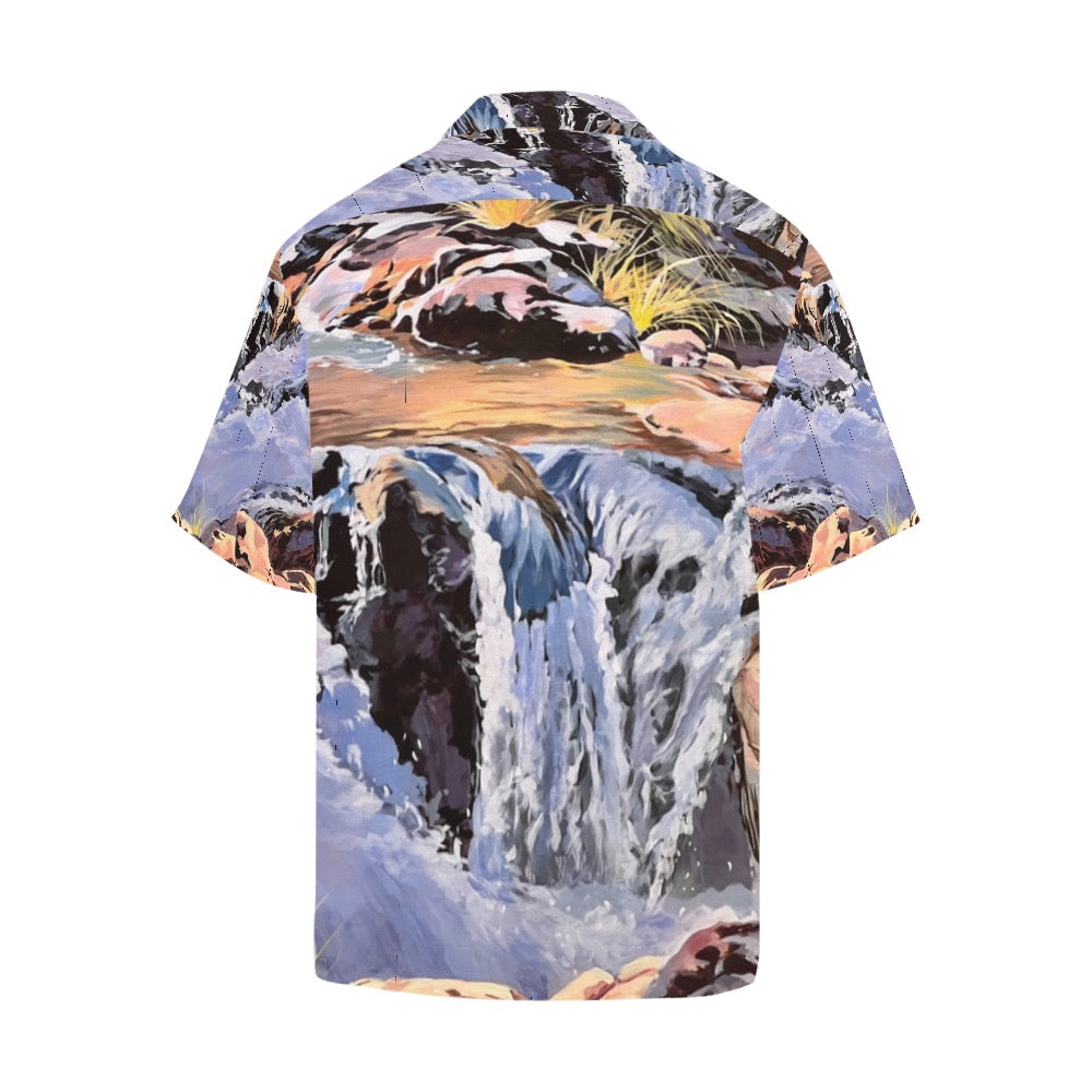 Men's Hawaiian Shirt Waterfalls 1