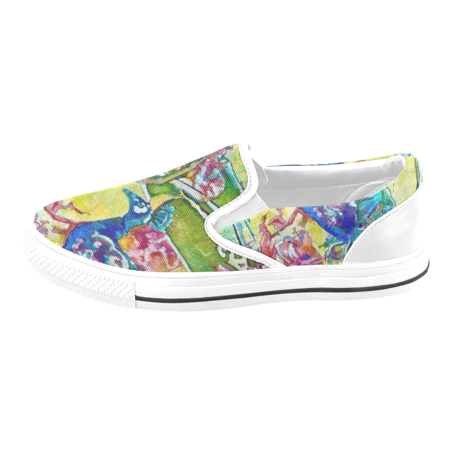 Batik Peacock kids shoes Slip-on Canvas