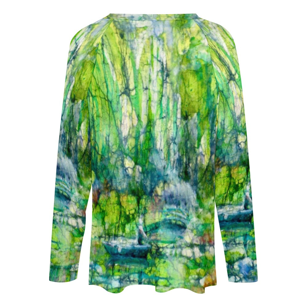 Ladies Shirt Monet's Garden Batik