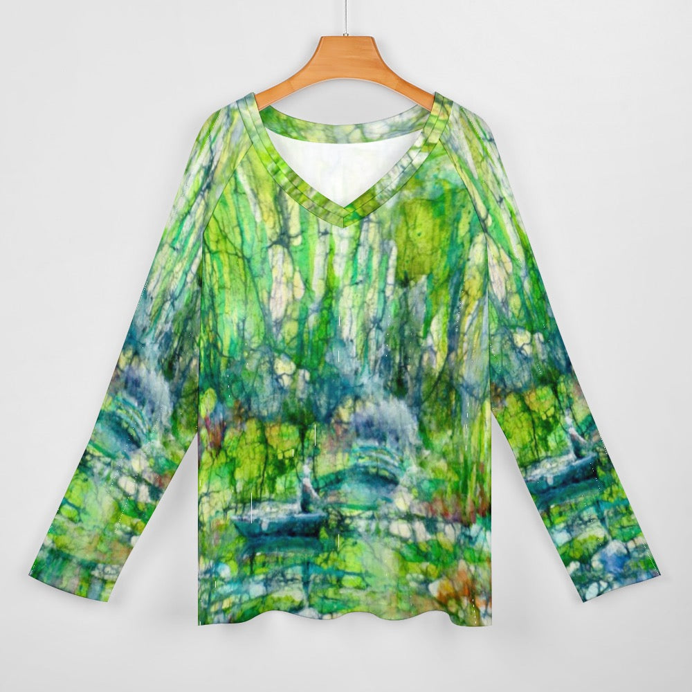 Ladies Shirt Monet's Garden Batik