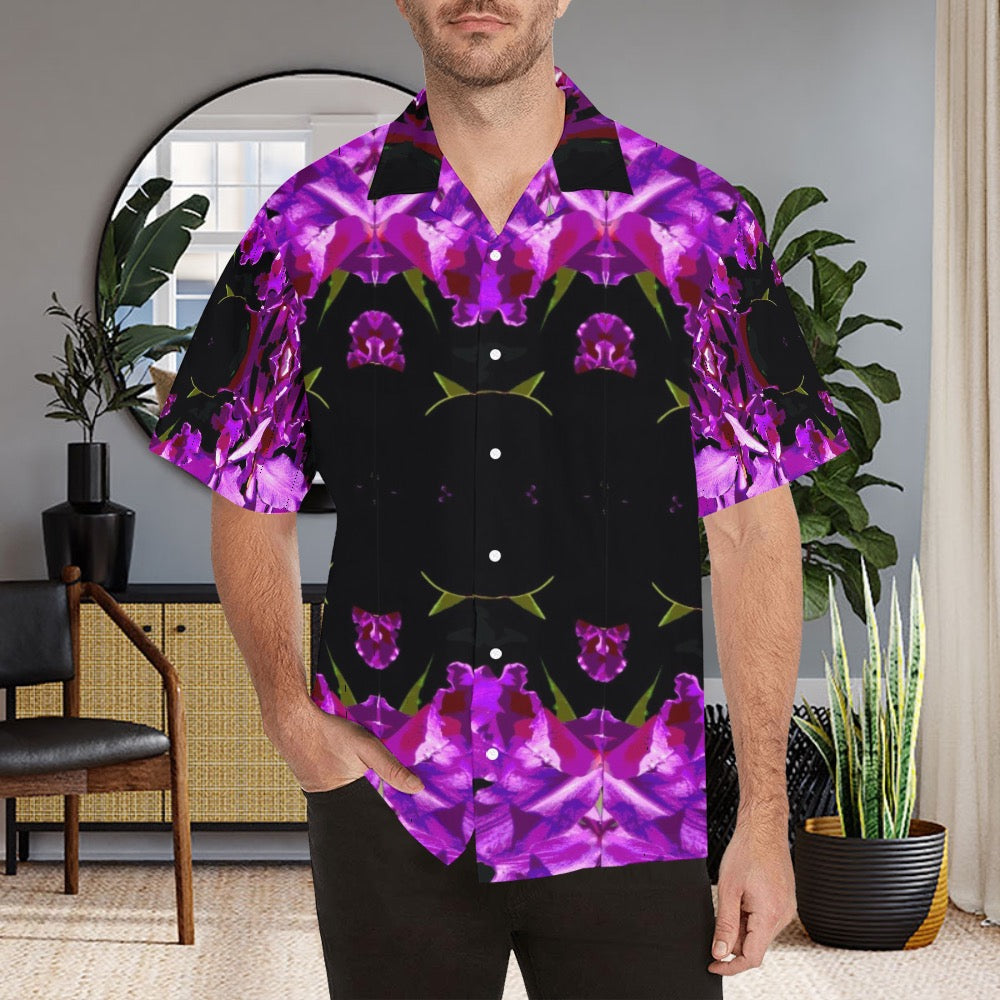 Floral Iris Men's Hawaiian Shirt