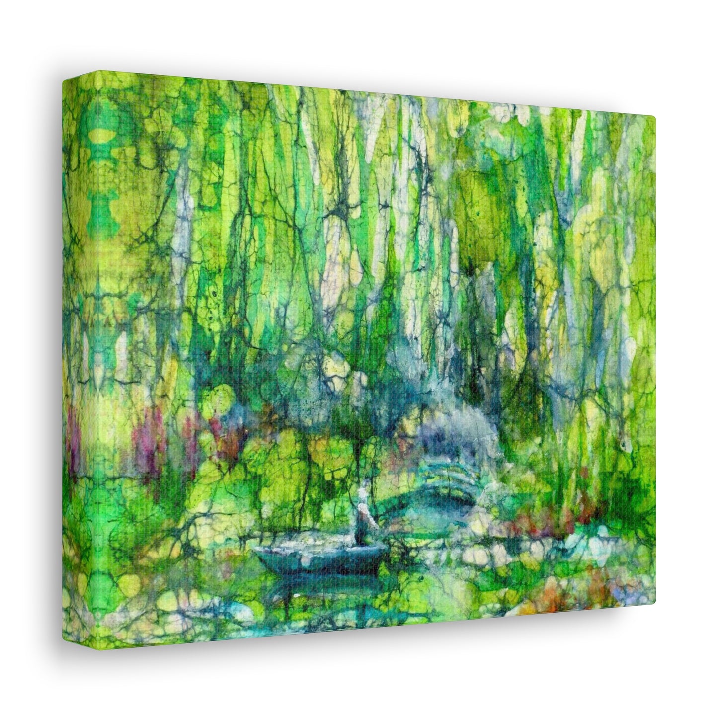 Canvas Gallery Wraps Fauna Batik Monet’s Garden