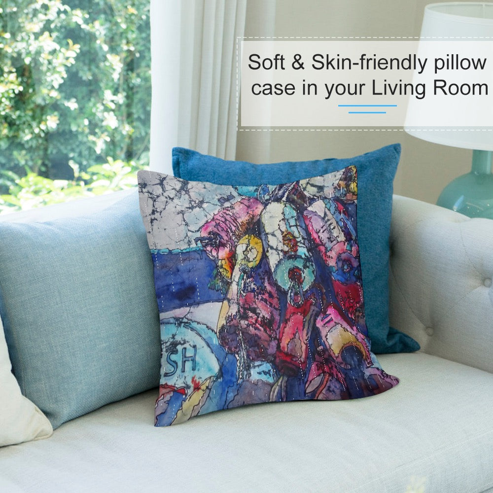 Home Batik Buoy pillow case plush (double-sided)