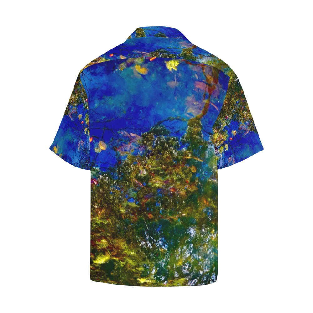 Pond Life Hawaiian Men’s Shirt Royal Blue