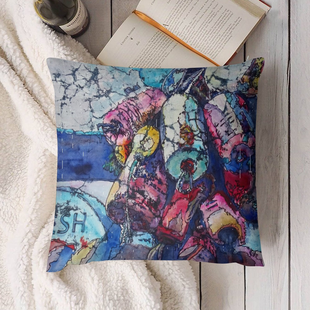 Home Batik Buoy pillow case plush (double-sided)