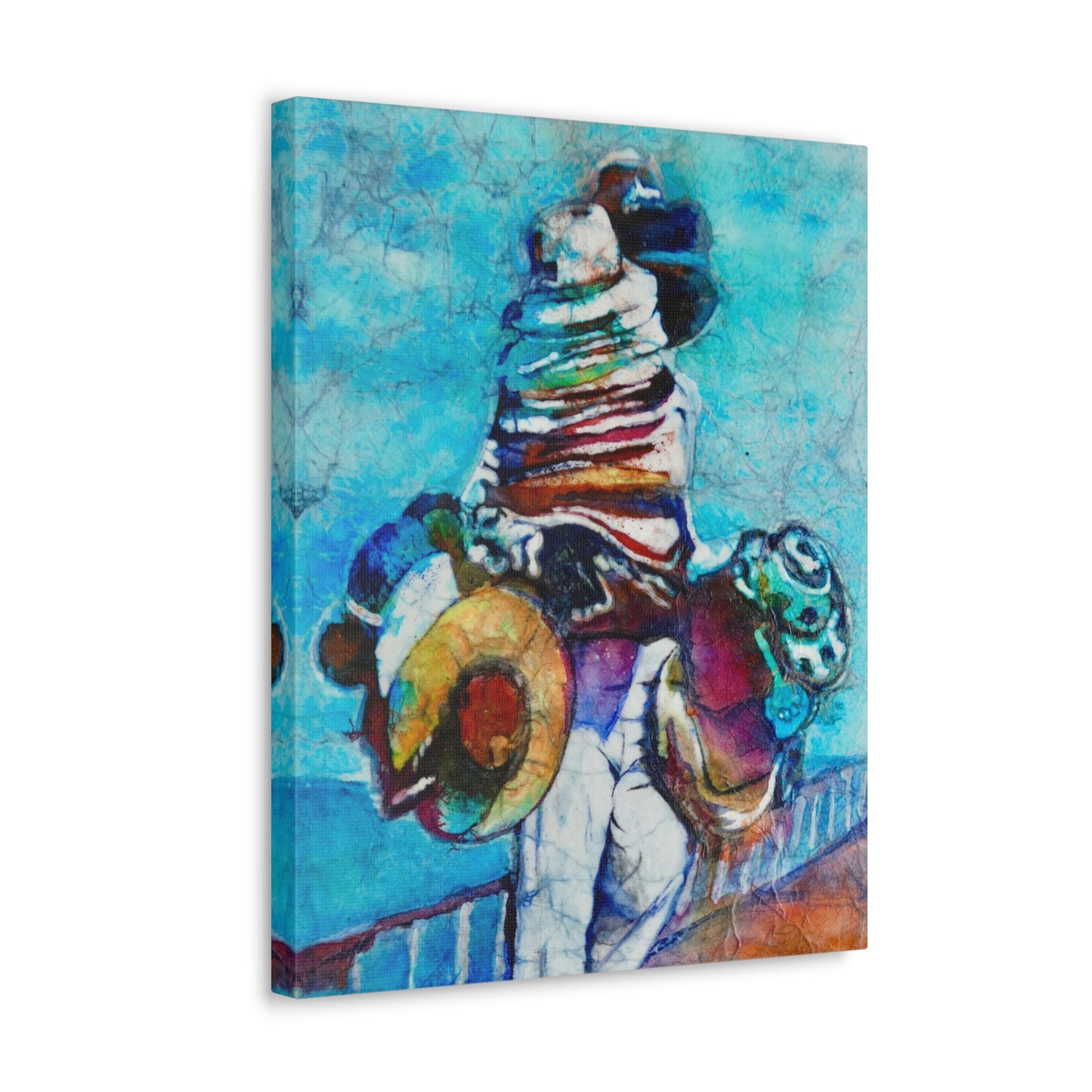 Canvas Gallery Wraps Batik Cabo Hat Vendor