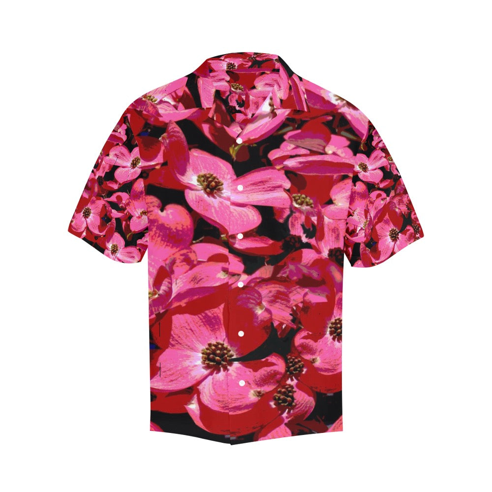 Floral Pink Men's Hawaiian Shirt