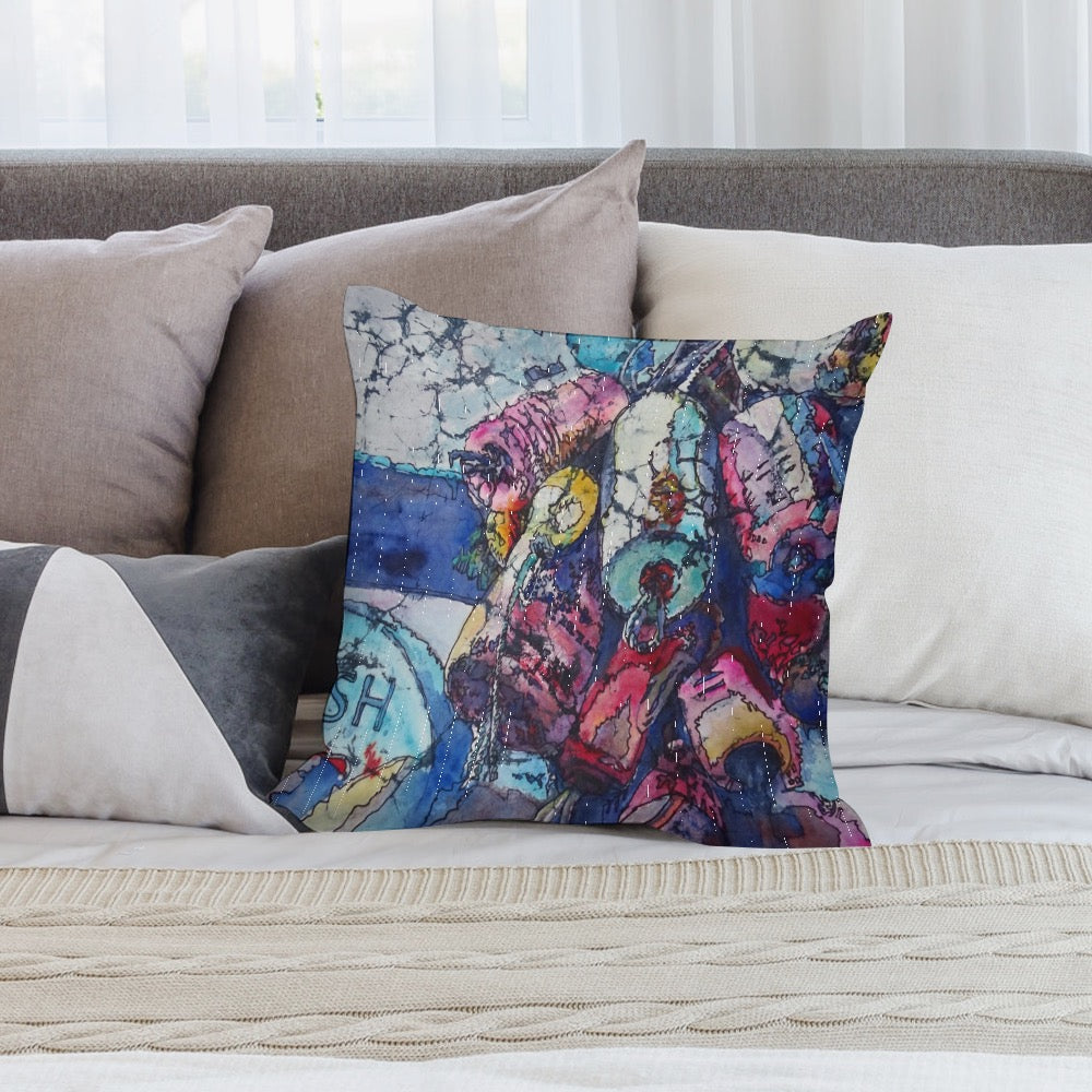 Home Batik Buoy pillow case plush (double-sided)