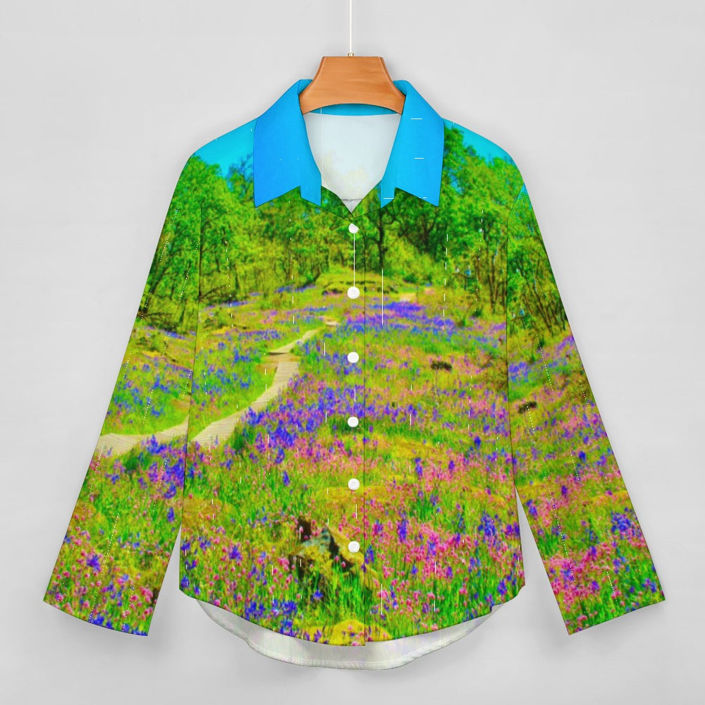 Ladies Floral Camassia Grove shirt