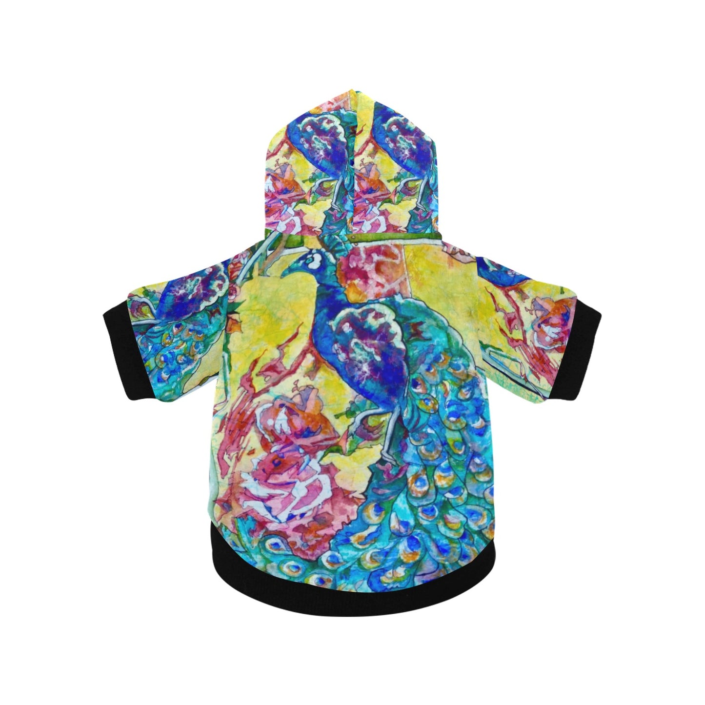 Batik Peacock pet hoodie