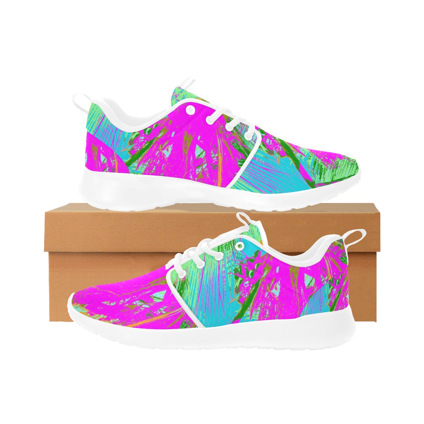 Kauai Neon Ladies Shoes Pull Loop Sneakers mesh