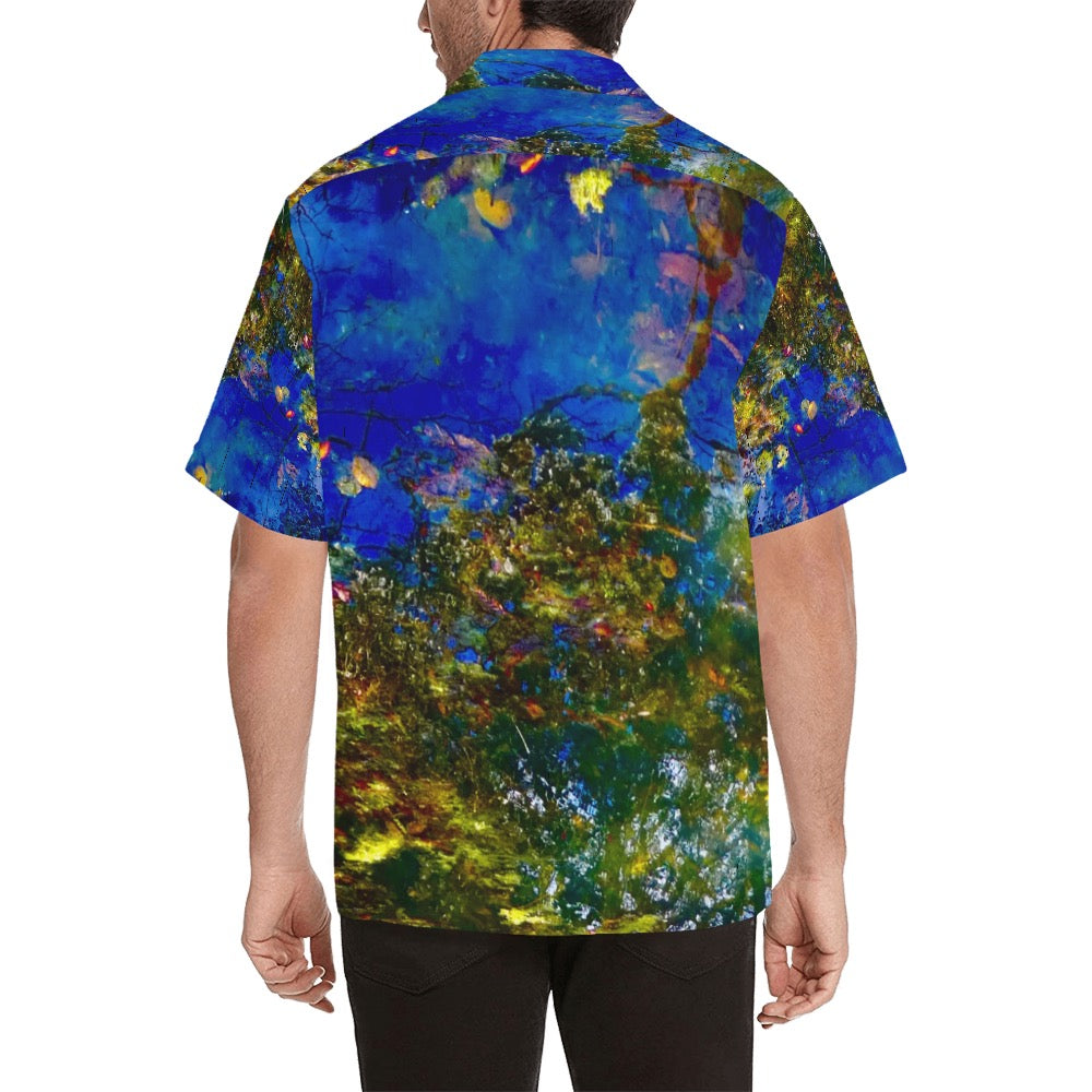 Pond Life Hawaiian Men’s Shirt Royal Blue