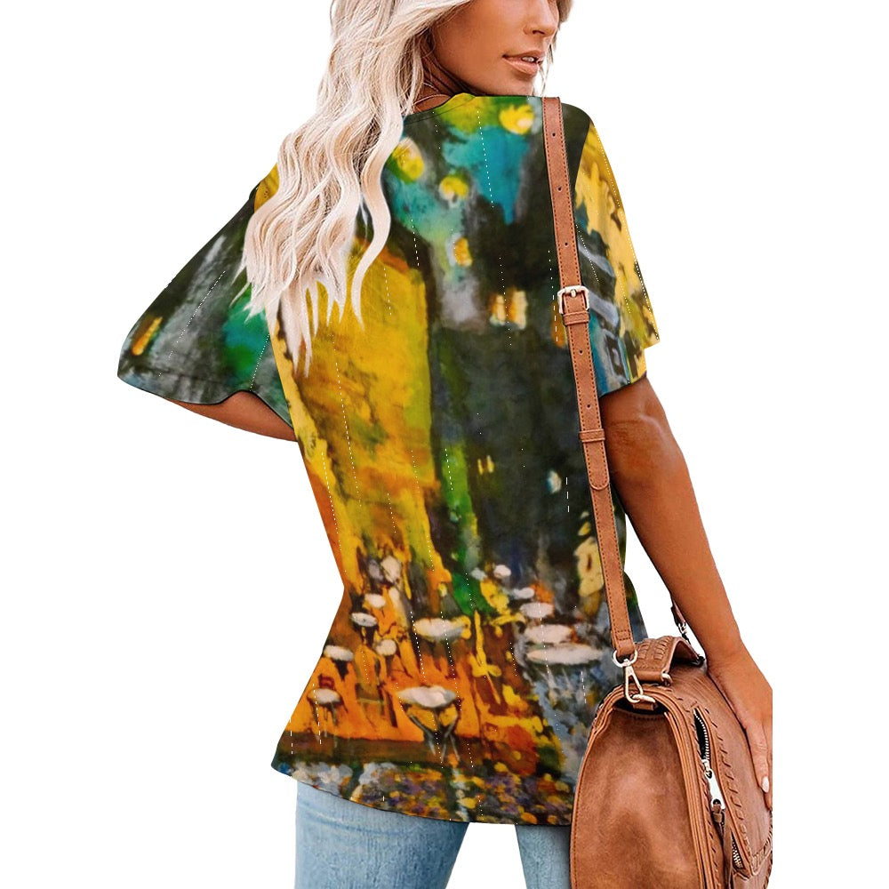 Van Gogh Ladies Shirt V-Neck Loose SS