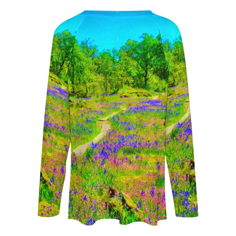 Ladies Floral Camassia Grove shirt LS