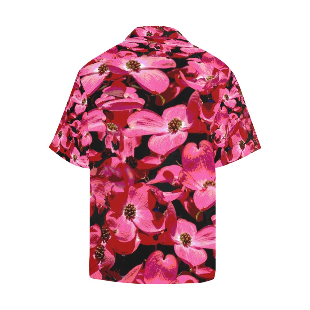 Floral Pink Men's Hawaiian Shirt