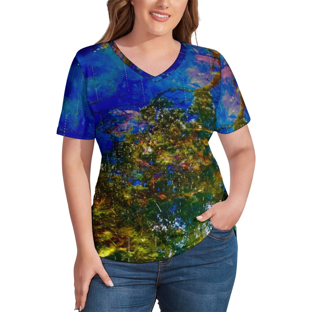 Pond life Ladies Shirt V-Neck Loose SS T-Shirt