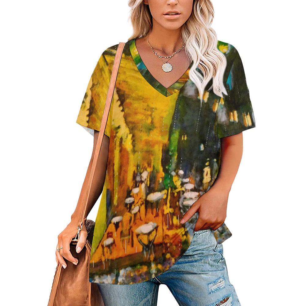 Van Gogh Ladies Shirt V-Neck Loose SS