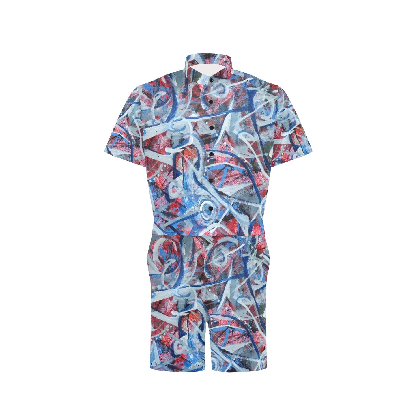 Patriotic Men's Short Sleeve Jumpsuit