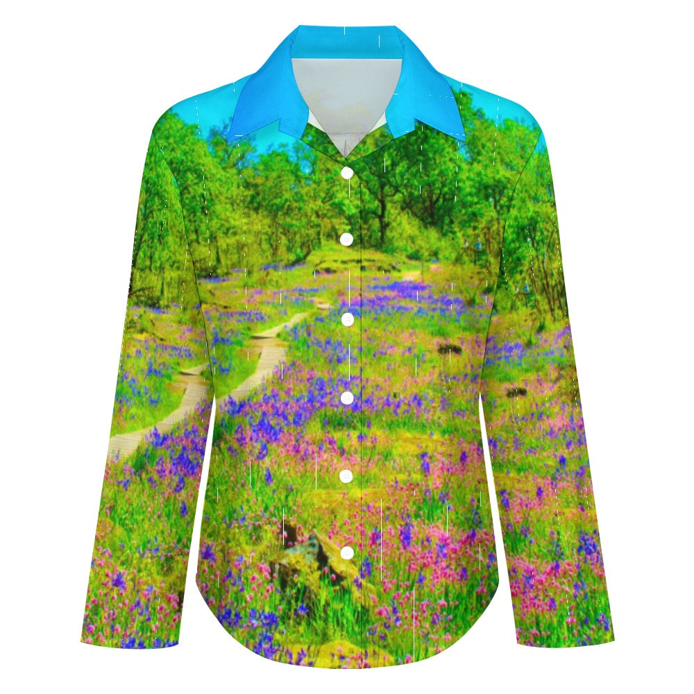 Ladies Floral Camassia Grove shirt