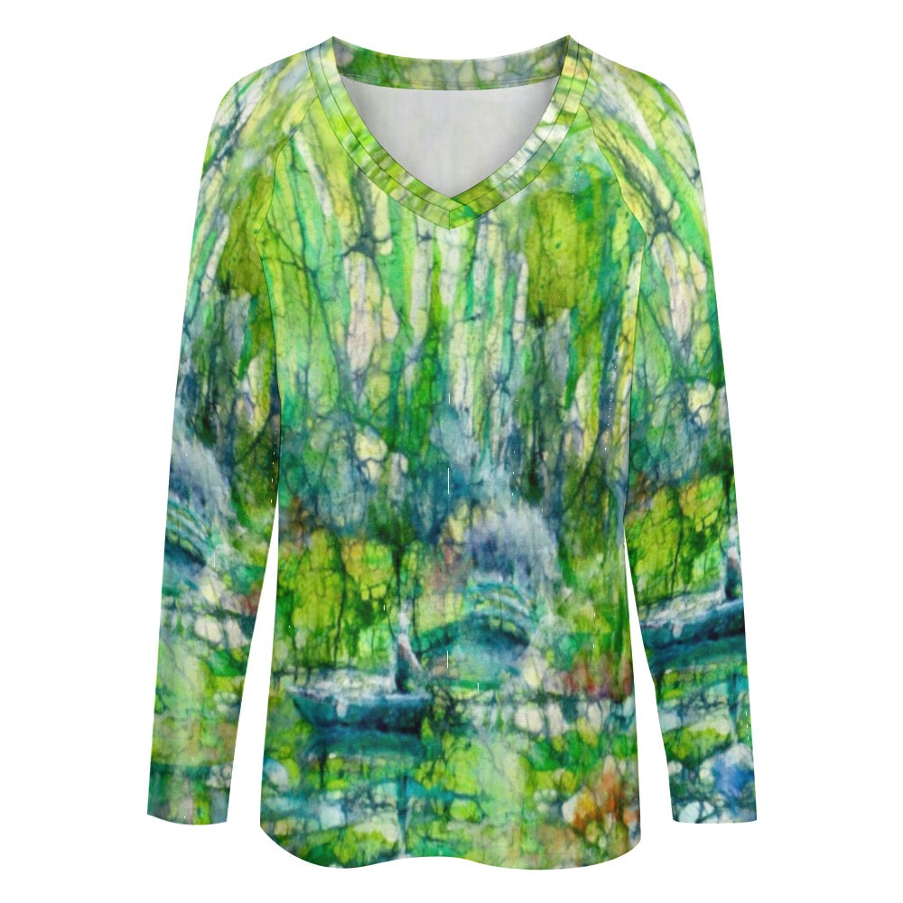 Ladies Shirt Monet's Garden Batik