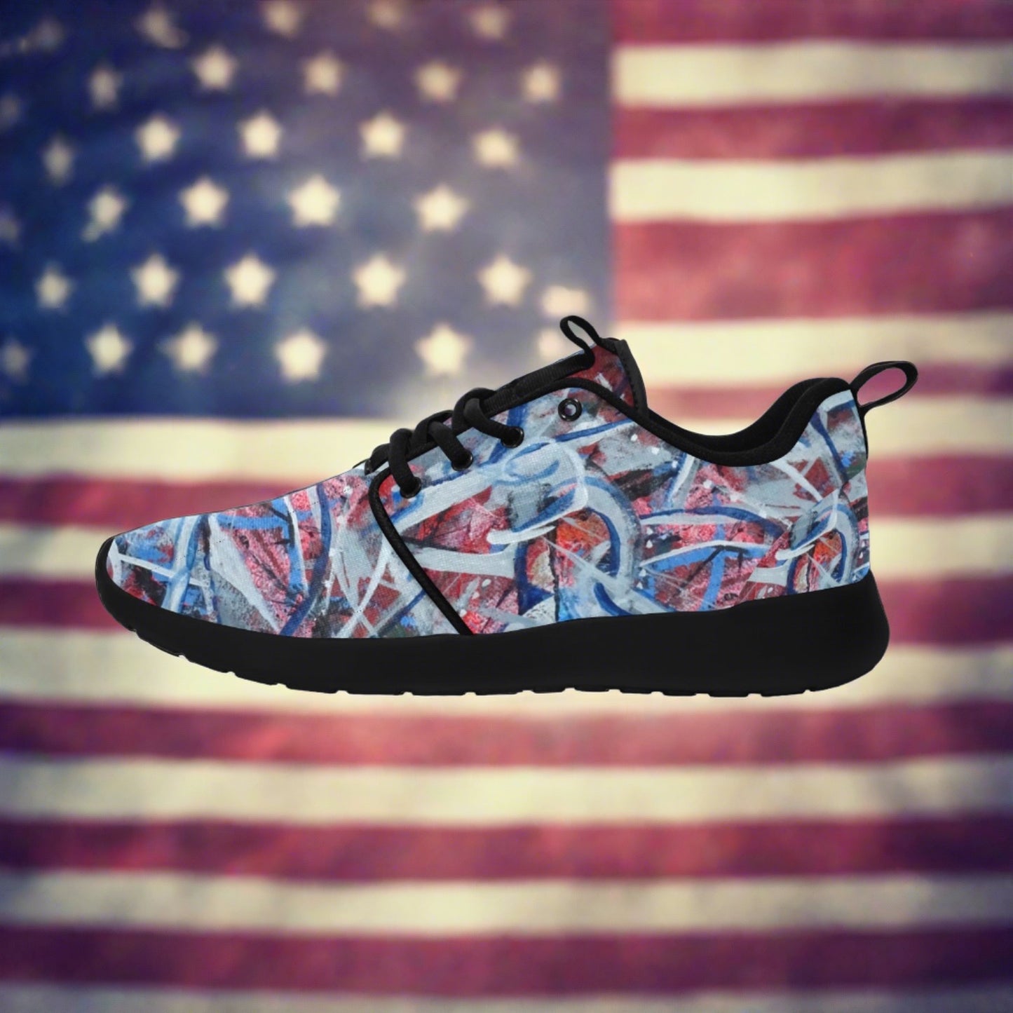 Patriotic Men's Shoes Pull Loop mesh