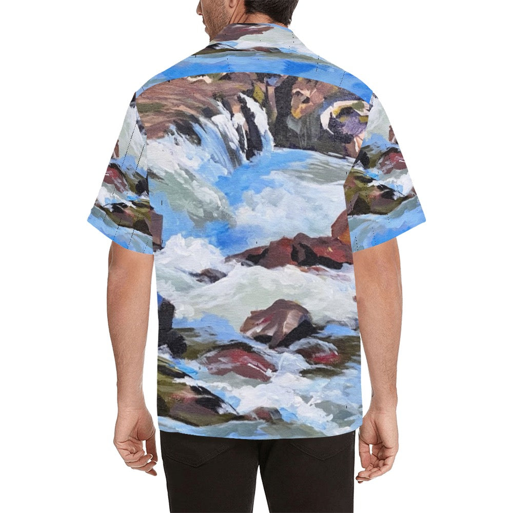 Men's Hawaiian Shirt Waterfalls 2