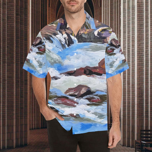 Men's Hawaiian Shirt Waterfalls 2