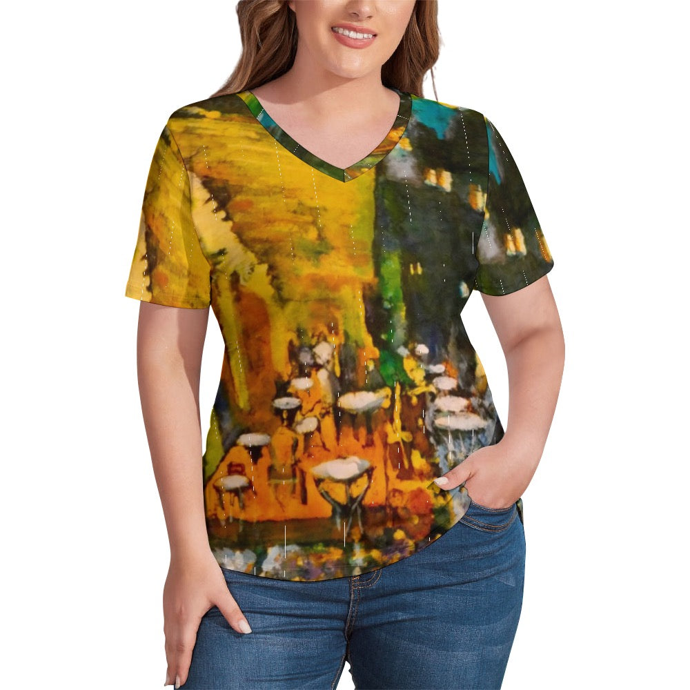 Van Gogh Ladies Shirt V-Neck Loose SS