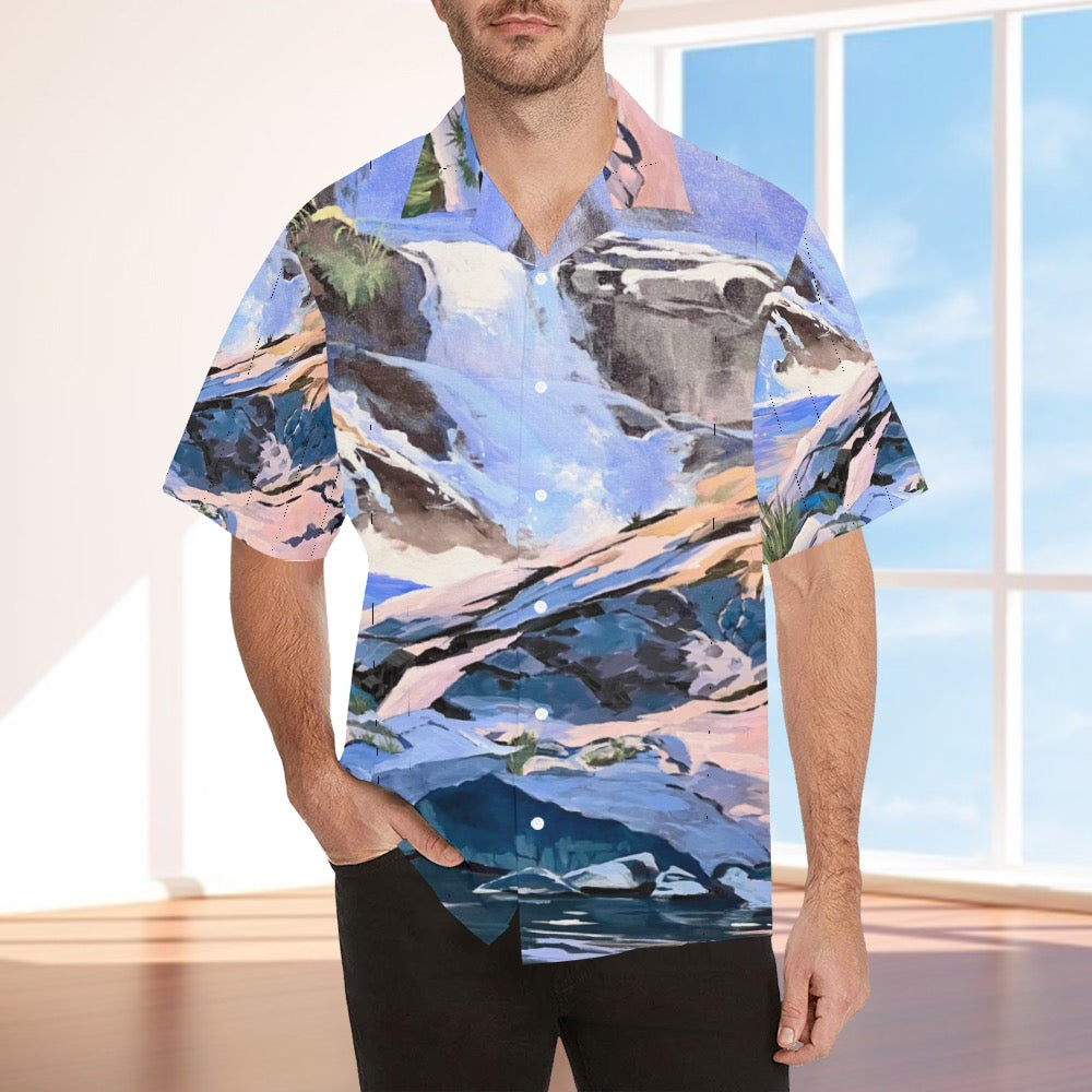 Men's Hawaiian Shirt Waterfalls 3