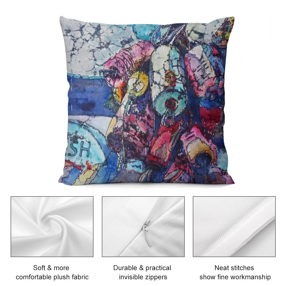 Home Batik Buoy pillow case plush (double-sided)