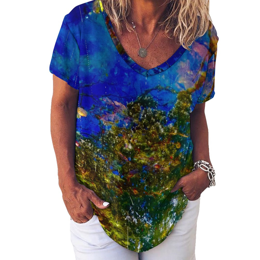 Pond life Ladies Shirt V-Neck Loose SS T-Shirt