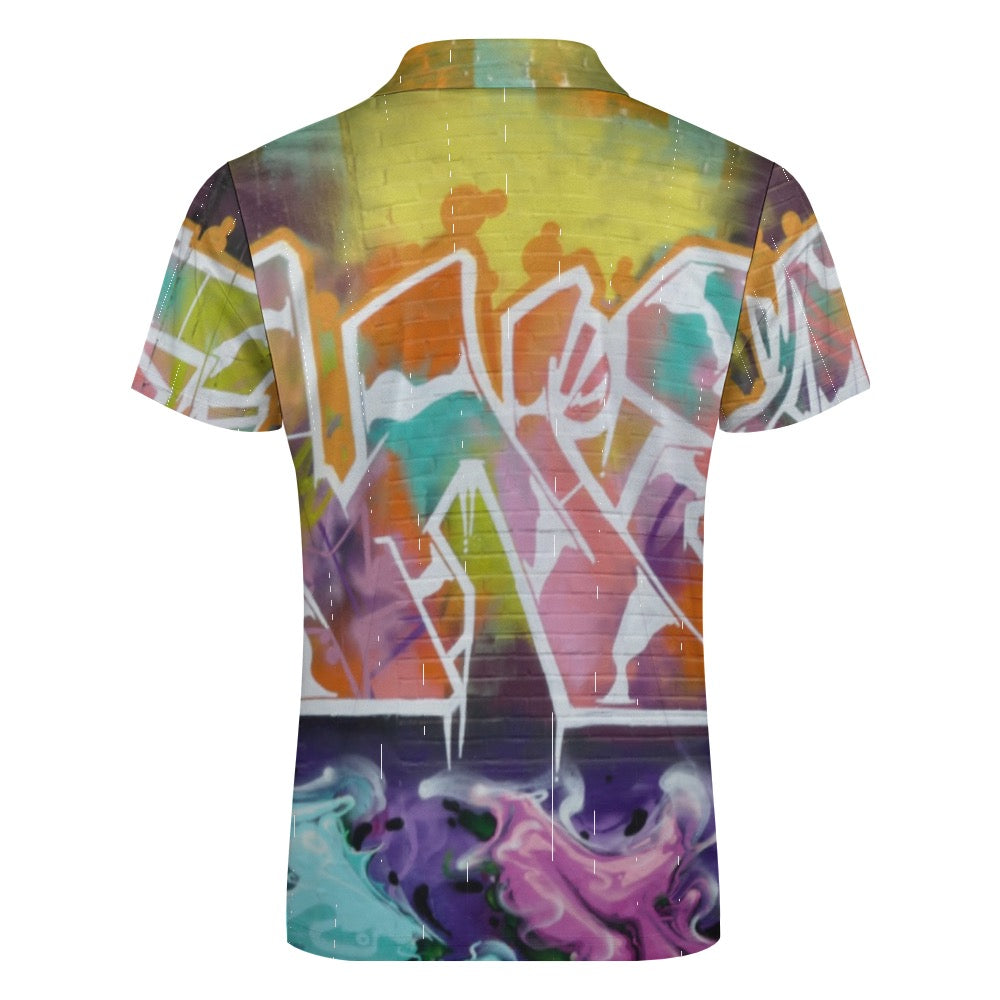 Graffiti City Mens Shirt SS polo shirt