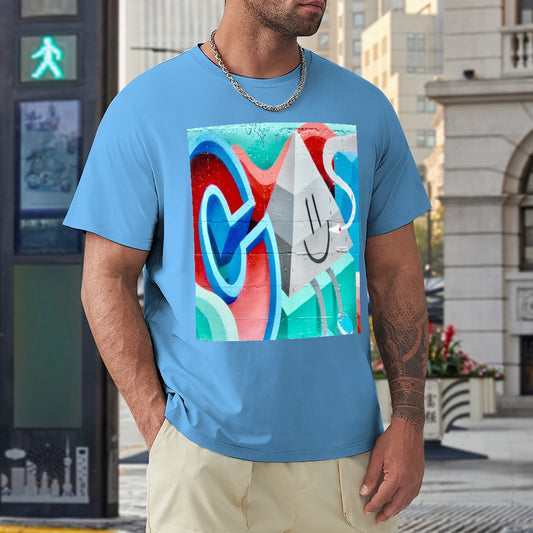 Graffiti triangle Men's T-shirt 100% cotton