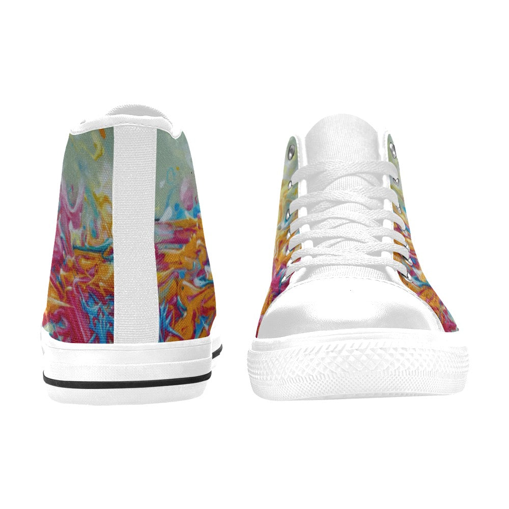 Graffiti Mens Shoes  High Top Canvas