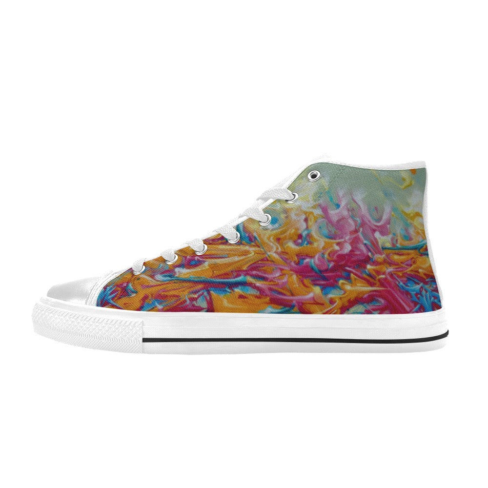 Graffiti Mens Shoes  High Top Canvas