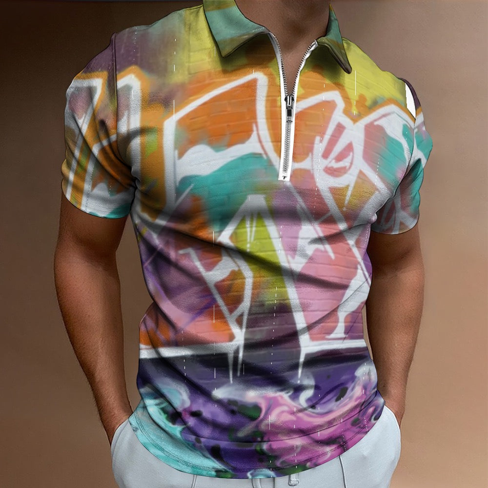 Graffiti City Mens Shirt SS polo shirt