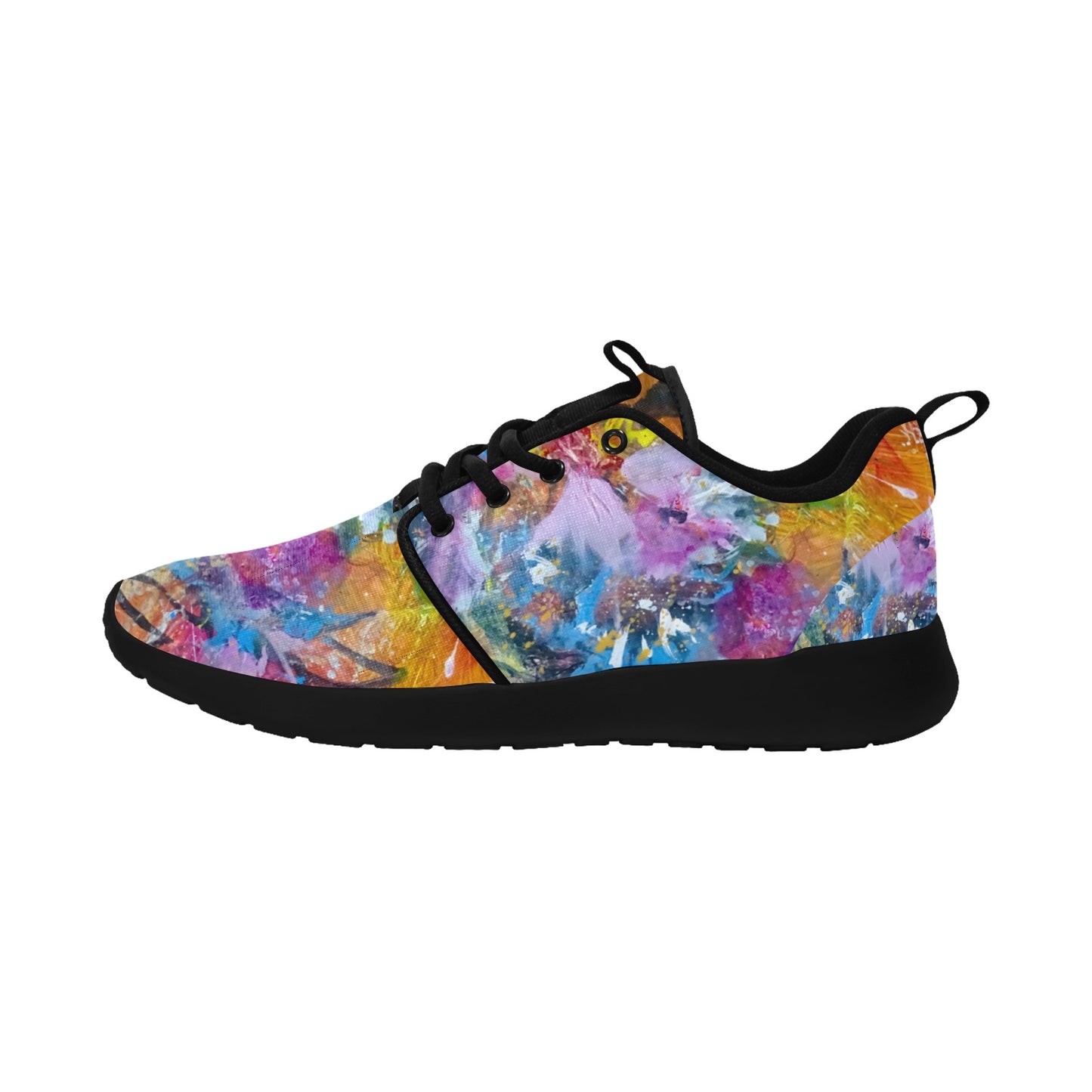 Floral Ladies Shoe Pull Loop Sneakers