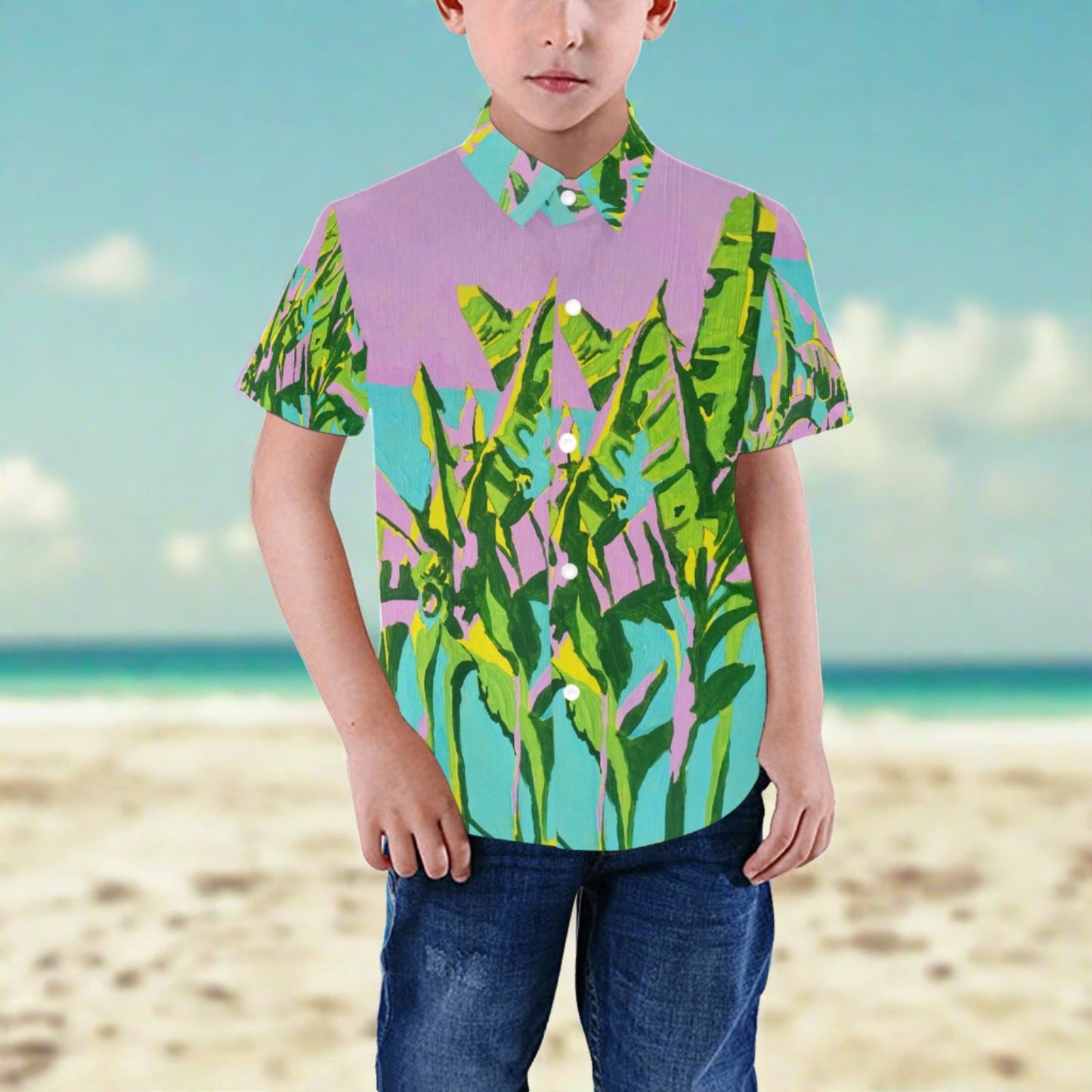 Kauai Beach  Kid's Hawaiian Shirt