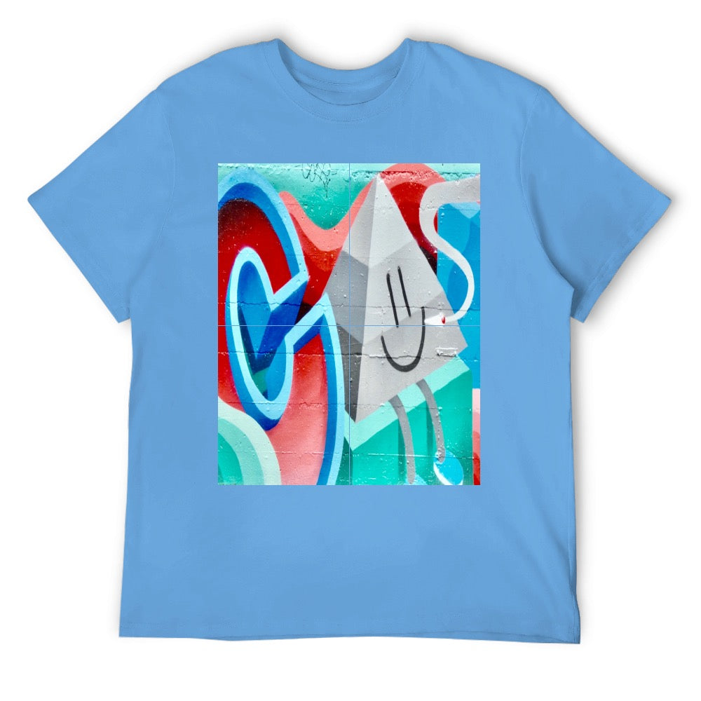 Graffiti triangle Men's T-shirt 100% cotton