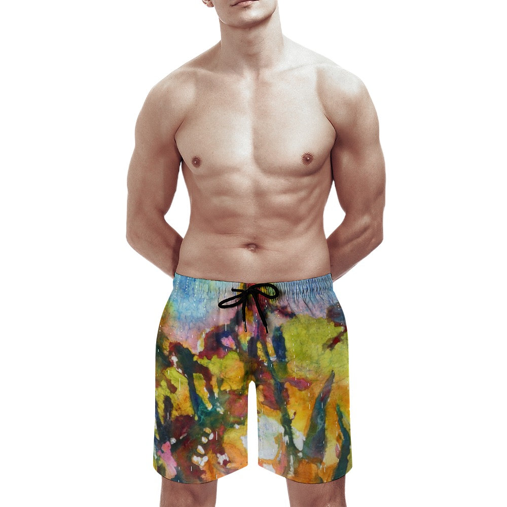 Batik Iris-Men's Shorts beach