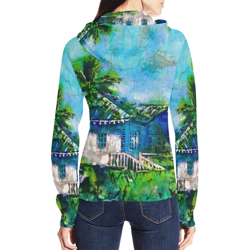 Batik Beach DR Ladies front zip Hoodie